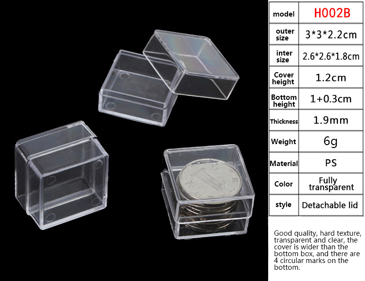 Wholesale Customized Good Quality Transparent Box Clear Small Plastic tiramisu Candy Dessert Boxes PS Mini Box Transparent