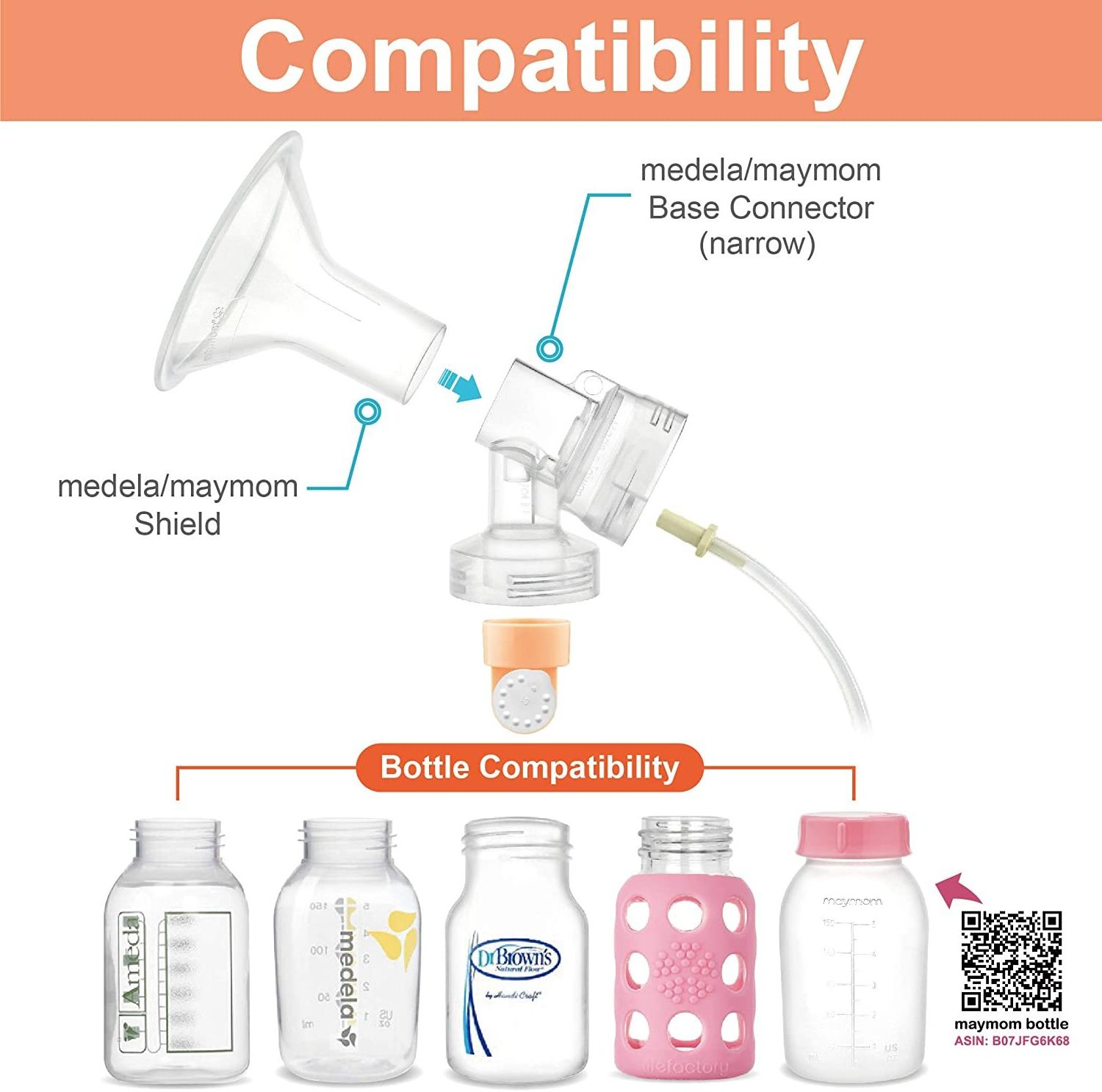 Compatible with Spectra Breast Pump accessories PP Flange 15mm 17mm 19mm 21mm BPA Free Food Grade Shield can customized size