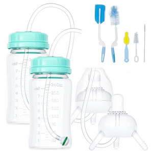 New Prpduct Hands Free Baby Bottle with Tube  - Anti-Colic  Feeding Baby Bottle System   Milk Weaning Baby Supply