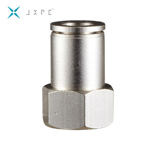 JXPC All Brass Material Metal Straight Female Pneumatic Push In Fittings