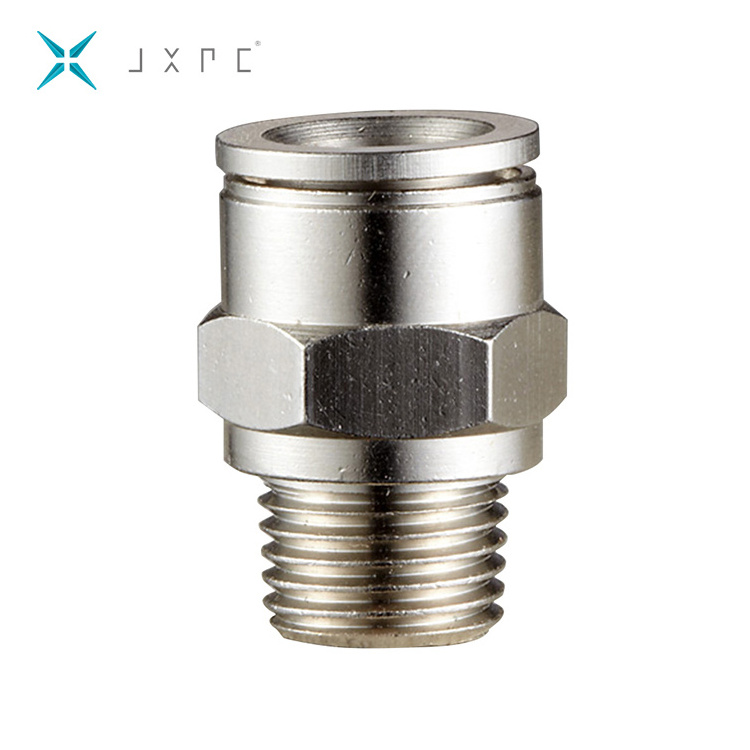 JXPC All Brass Material Metal Straight Female Pneumatic Push In Fittings