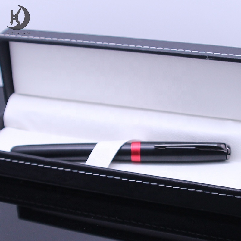 Jinhao 75 Business Precision Gift Pen Extremely Black and Red, Fine Nib Smooth Writing Rollerball Pen