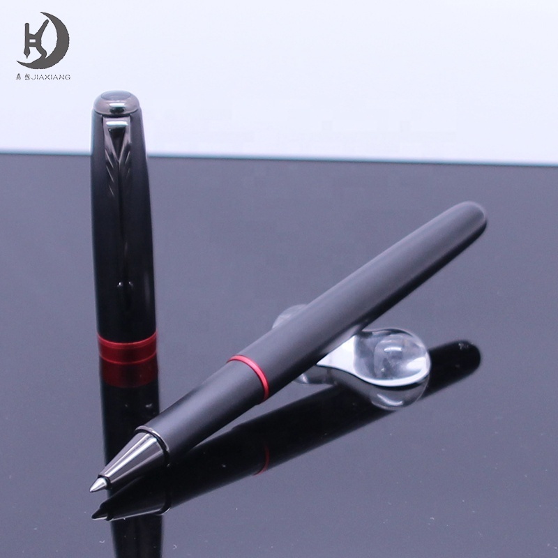 Jinhao 75 Business Precision Gift Pen Extremely Black and Red, Fine Nib Smooth Writing Rollerball Pen