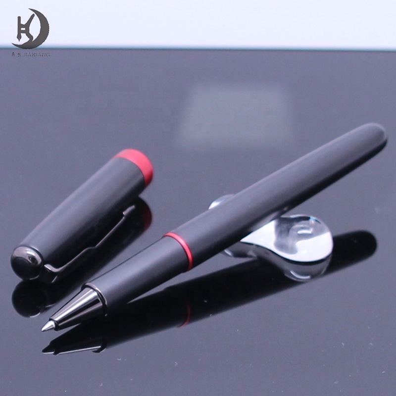 Jinhao 75 Business Precision Gift Pen Extremely Black and Red, Fine Nib Smooth Writing Rollerball Pen