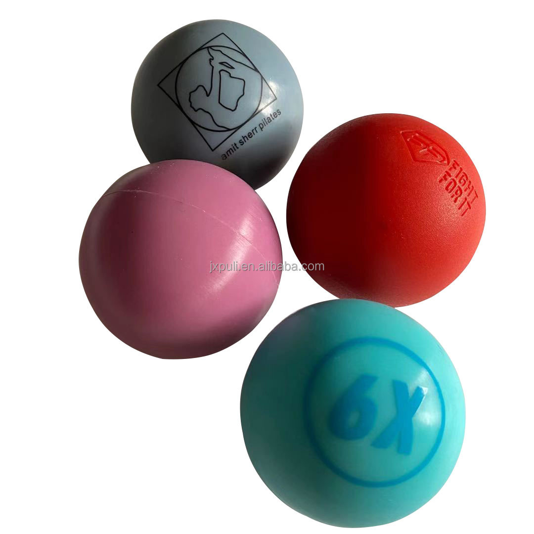 Puli Factory Cheap Custom Color Silicone Round Natural Rubber Ball Solid Silicone Rubber Bouncy Ball Massage Ball