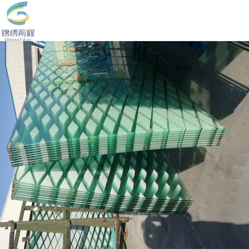 China Glass Factory custom colored ceramic frit tempered laminated glass factory