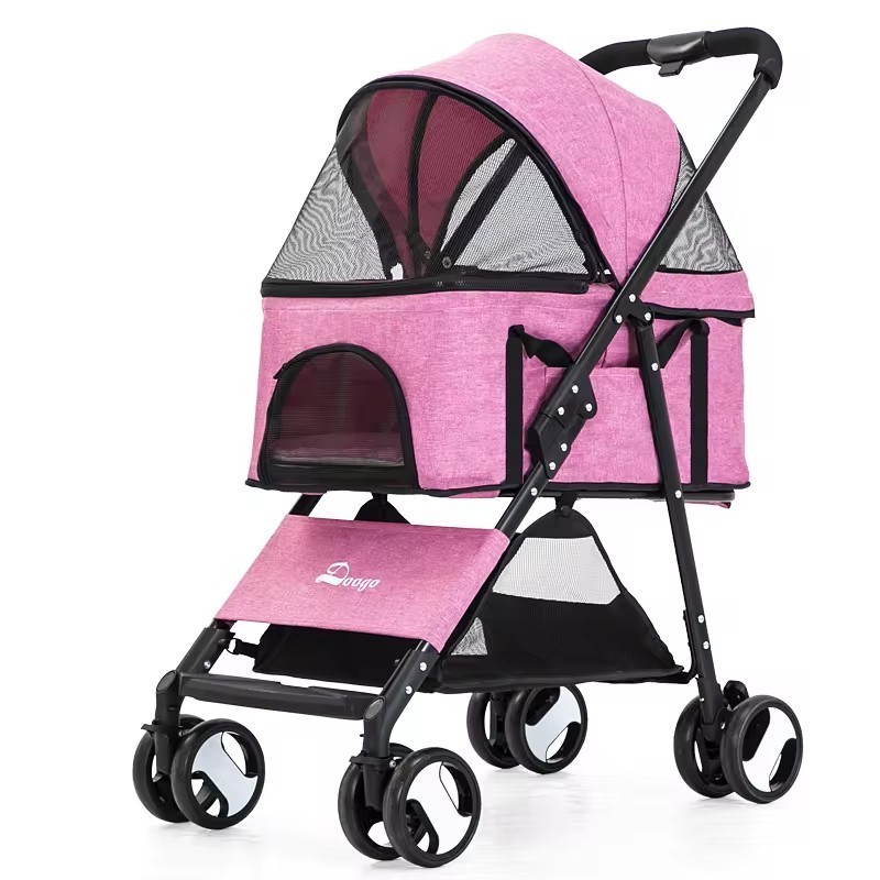 2 In 1 Wholesale Pet Stroller Dog Carrier 4 Wheels Detachable Pet Stroller For Dogs