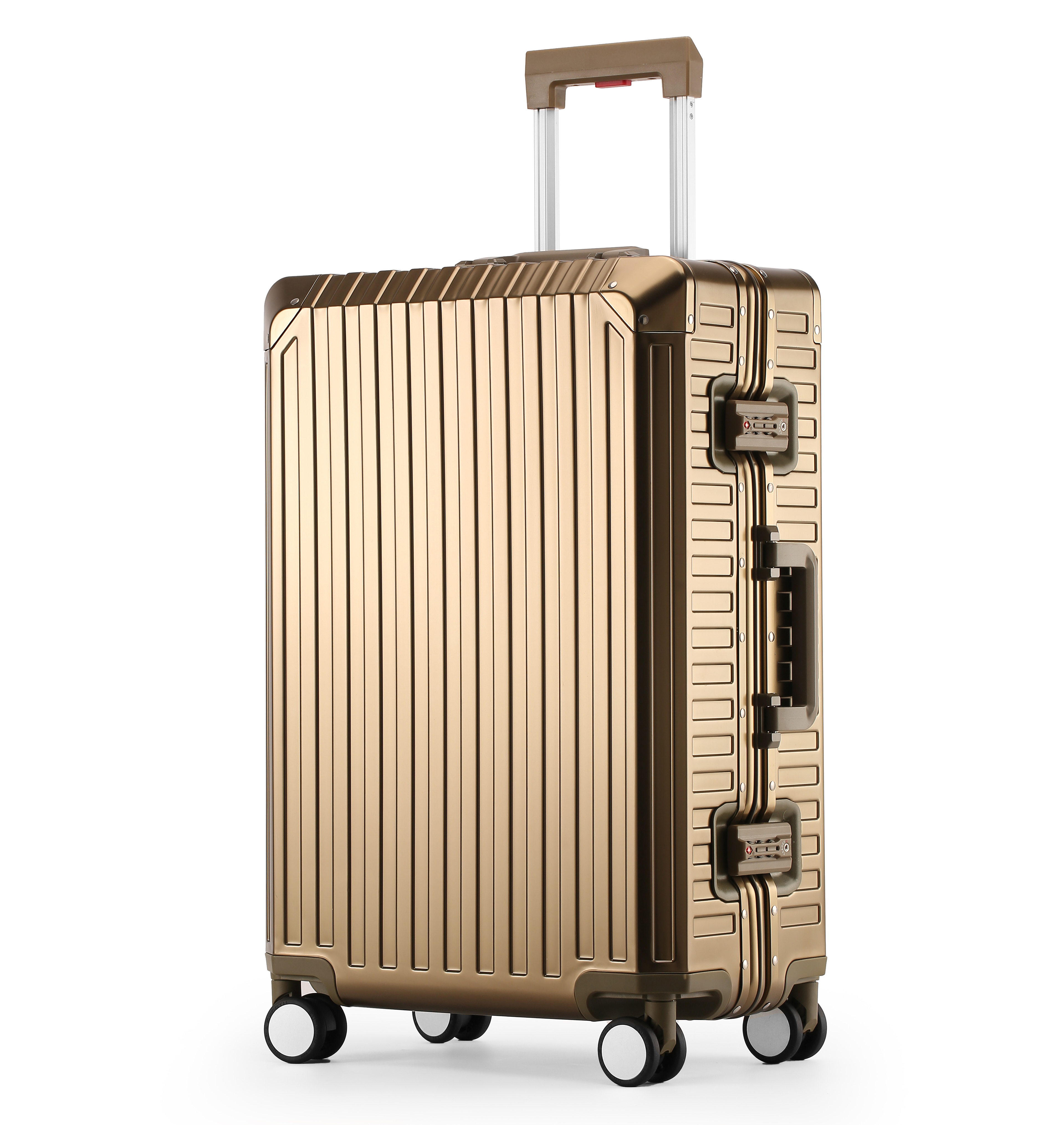 High Quality Designer Aluminium Reisekoffer Koper Koffer Checked Trolley Set Suitcases Luggage Full Aluminum