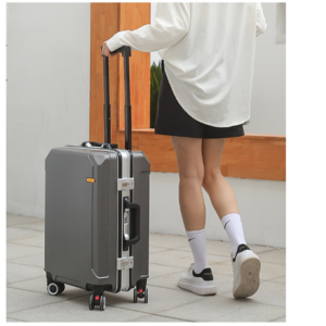 Hot Sale Aluminum Frame Luggage Trolley Suitcase Hardside Rolling Luggage Suitcase Carry on ABS  Luggage Boarding Case