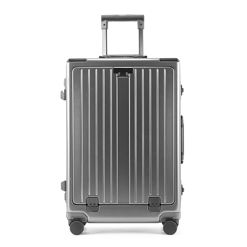 Wholesale Metal Anti-Collision Corners Suitcase Rolling Wheeled Duffel Bag Spinner Travel front opening  Luggage