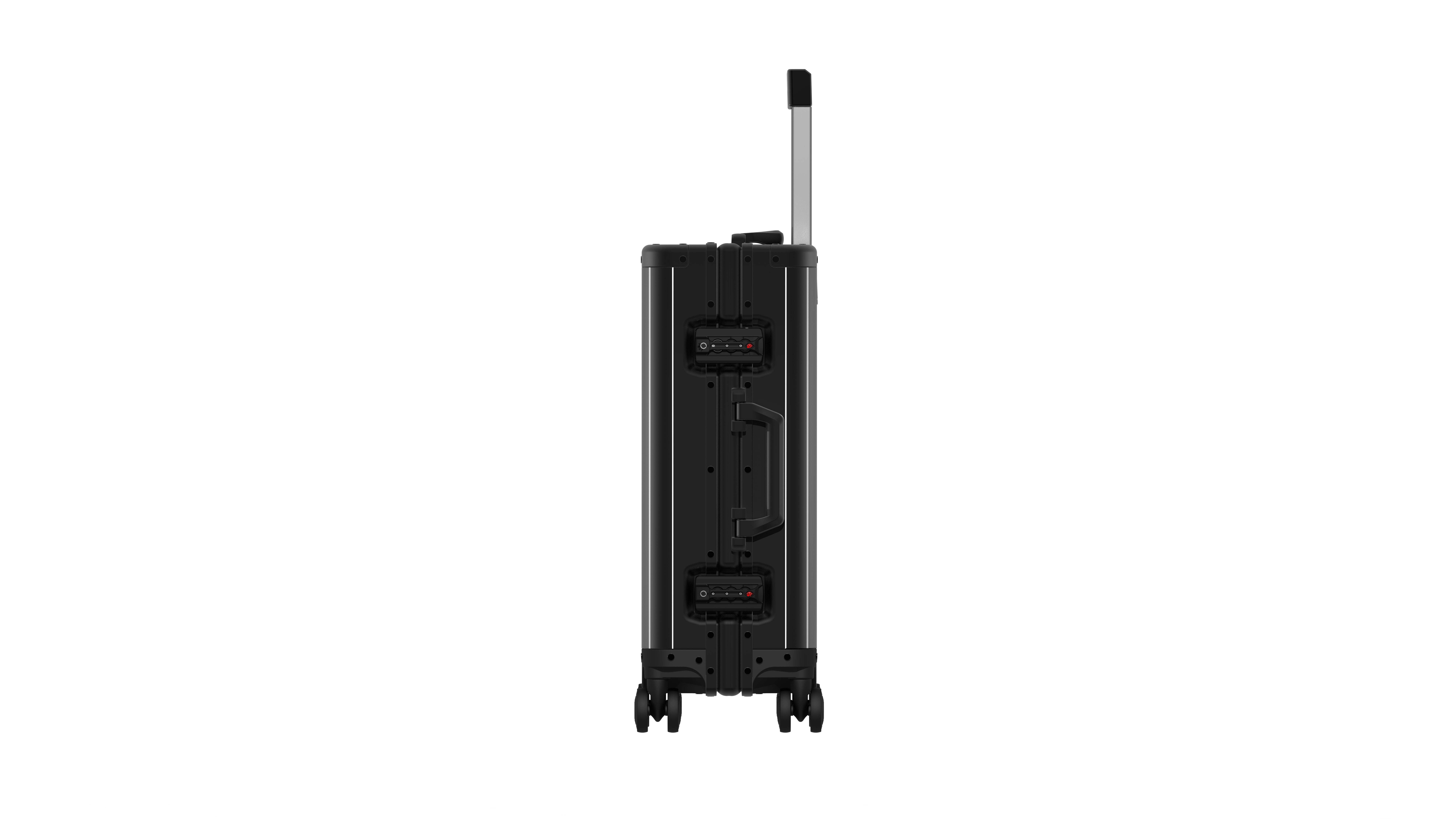 Luxury black Suitcase All Aluminum Luggage Trolley with TSA Lock 2023 Hot Sale Vintage Style Luggage 20 inch 26 inch