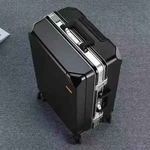 New Design luxury  aluminum luggage Carry on Luggage Suitcases Sets Custom suitcase 20/24/28 inch