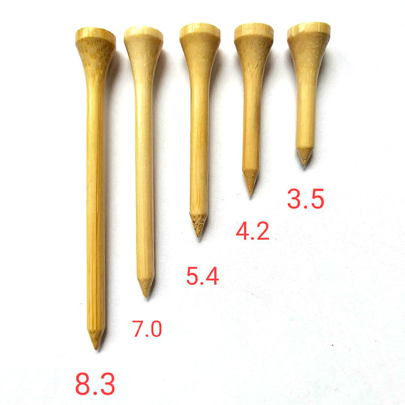 Wholesale Short Wooden Tees For Golf Practice Oem Long 70/83mm Available Bamboo Golf Tees