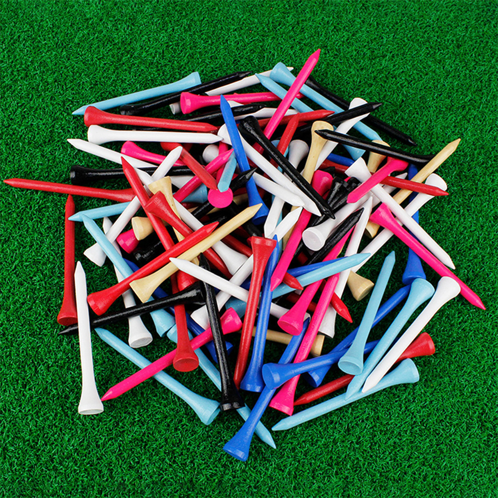 Bulk wholesale Cheap Multi-color Golf Tee Peg Custom Wooden Golf Tee