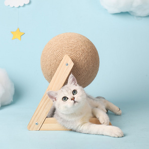 Wholesale Durable Cat Scratching Ball Toy Cat Tree Cat Scratcher with Sisal Rope for Grinding Paws Pet Supplies Wear-Resistant