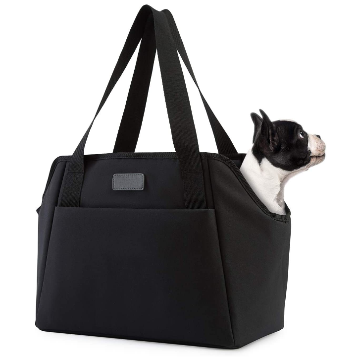 Foldable Portable Pet Carrier Soft Tote Bag Small Dog Cat Carrier Purse with Adjustable Safety Tether