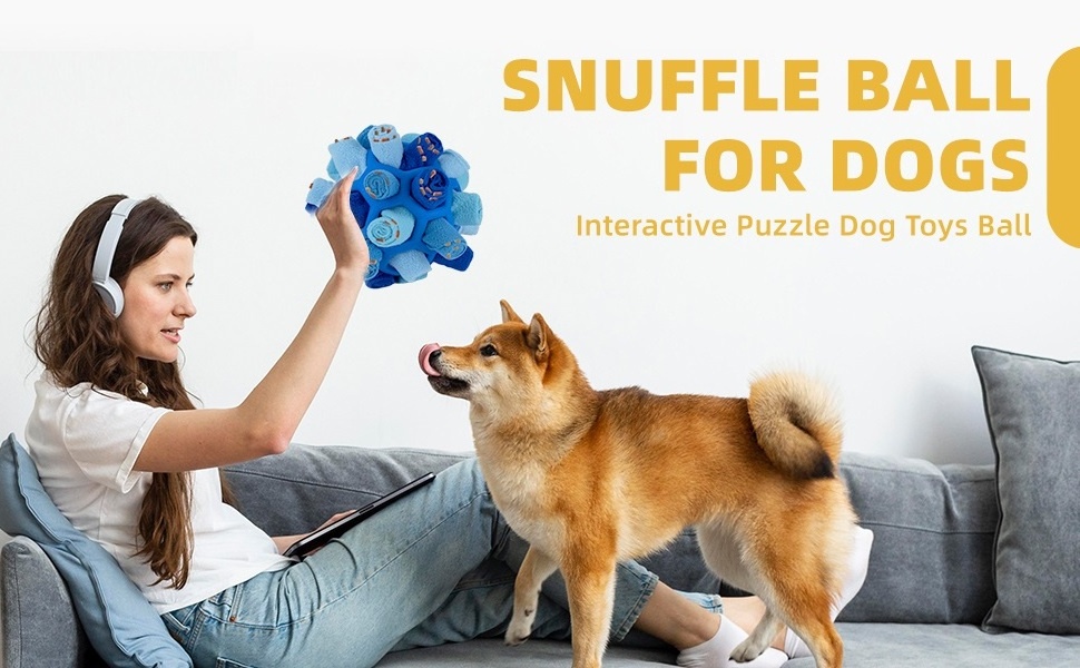 Amazon Hot-sale Interactive Pet Snuffle Ball Dog Toys Dog Slow Feeder Puzzle Toy Pet Supplies