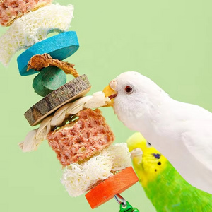 Natural Healthy Corn Cob Parrot Cage Toy Bird Swing and String Set Pet Chew Toys for Parakeets and Cockatiels