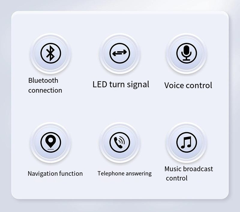 New ABS Smart Helmet for Motorcycle Bluetooth Bike Helmet with Turn Signal Light