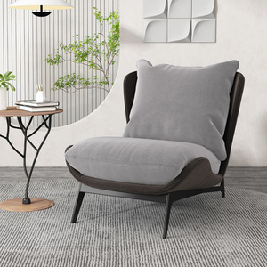 Popular soft living room chair accent chair furniture bedroom modern gray arm single sofa chair