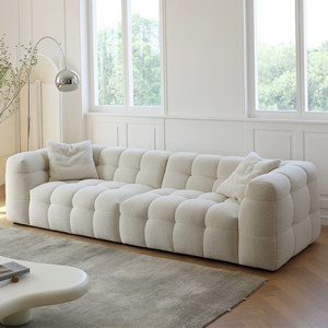 Marshmallow minimalist style Italian sofa design sofa set furniture living room modern luxury white villa sofa