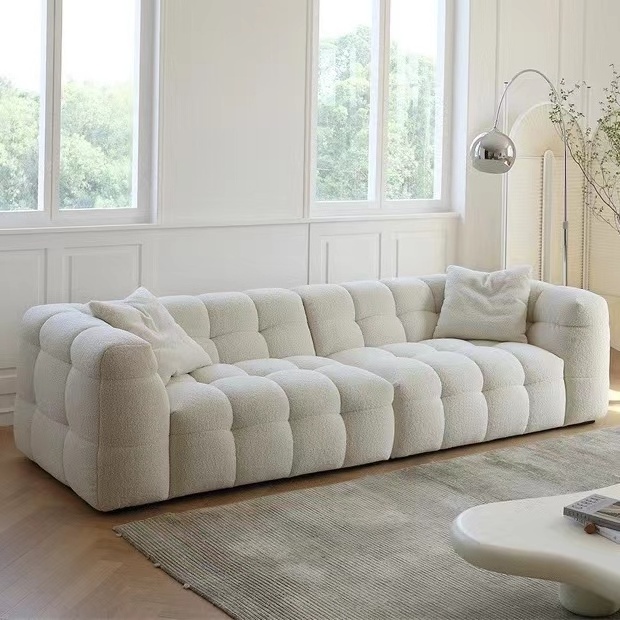 Marshmallow minimalist style Italian sofa design sofa set furniture living room modern luxury white villa sofa