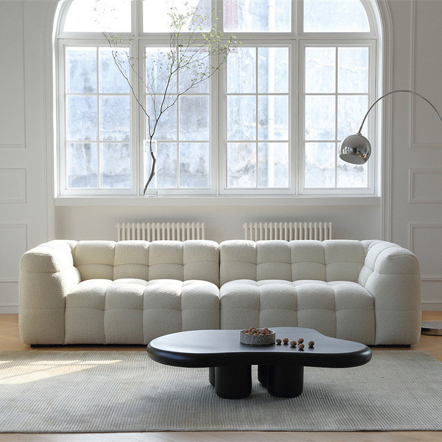 Marshmallow minimalist style Italian sofa design sofa set furniture living room modern luxury white villa sofa