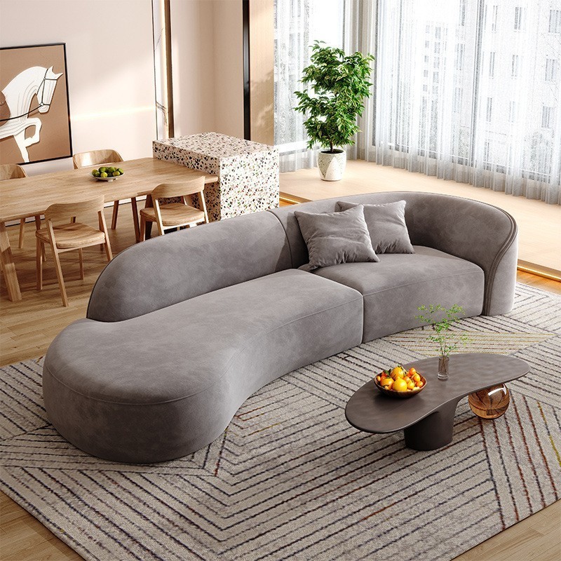 Hot sale modern white couch living room sofas curved sofa 3 seater customized fabric sofa