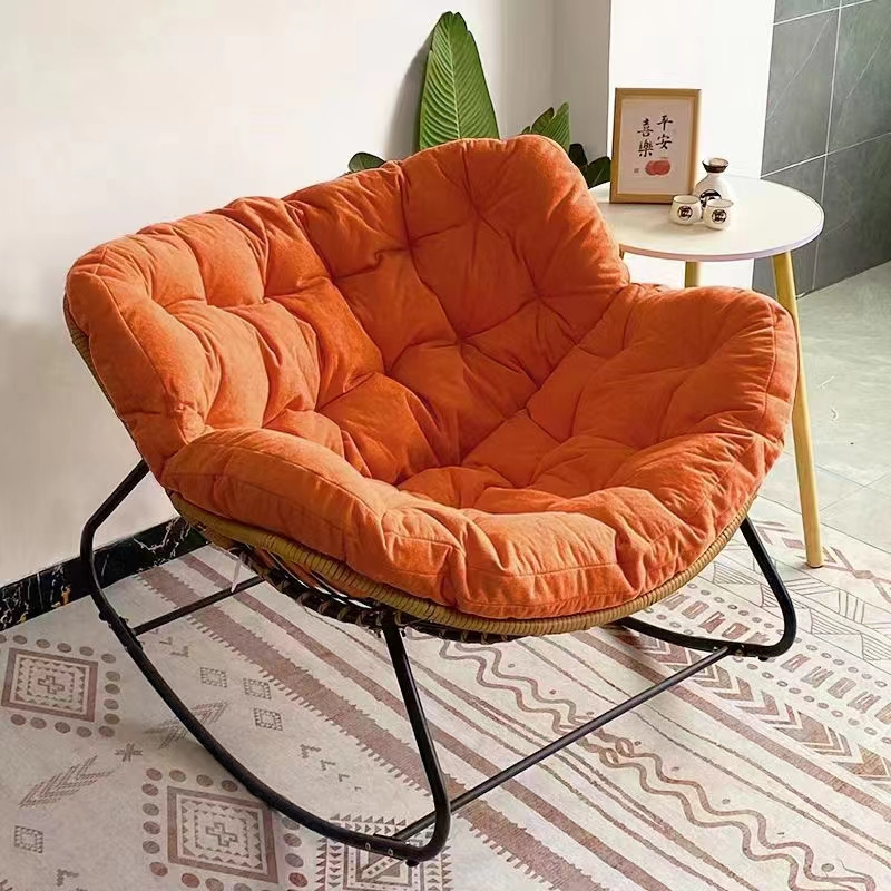 Wholesale Modern Relax Single Sofa Chair Indoor Outdoor Rocking Lounger Garden Recliner Rattan Rocking Chair for Adults