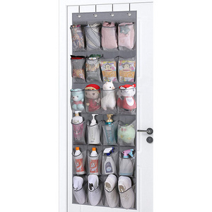 Houseware collapsible hanging on the wall mesh 24 pockets shoes storage