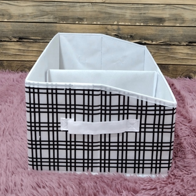 Fabric Foldable Storage Bin Cube Organizer Basket with Flip-Top Lid  Handle Clothes Blanket Box for Home Office Closet