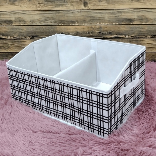 Fabric Foldable Storage Bin Cube Organizer Basket with Flip-Top Lid  Handle Clothes Blanket Box for Home Office Closet