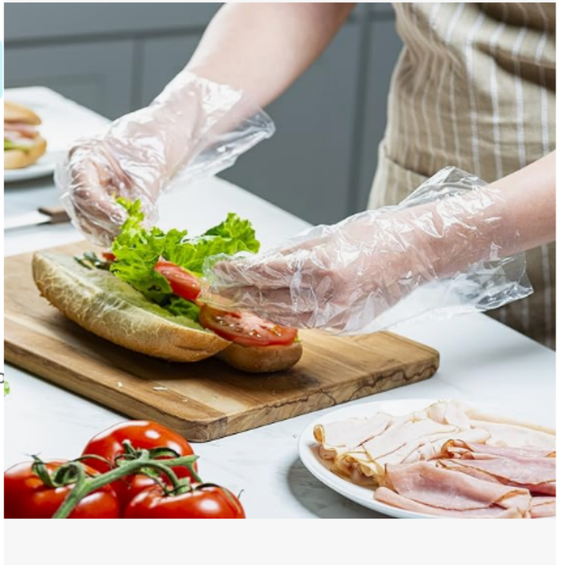 Disposable Sterile Poly Plastic Gloves for Cooking Food Prep and Food Service  Latex  Powder Free