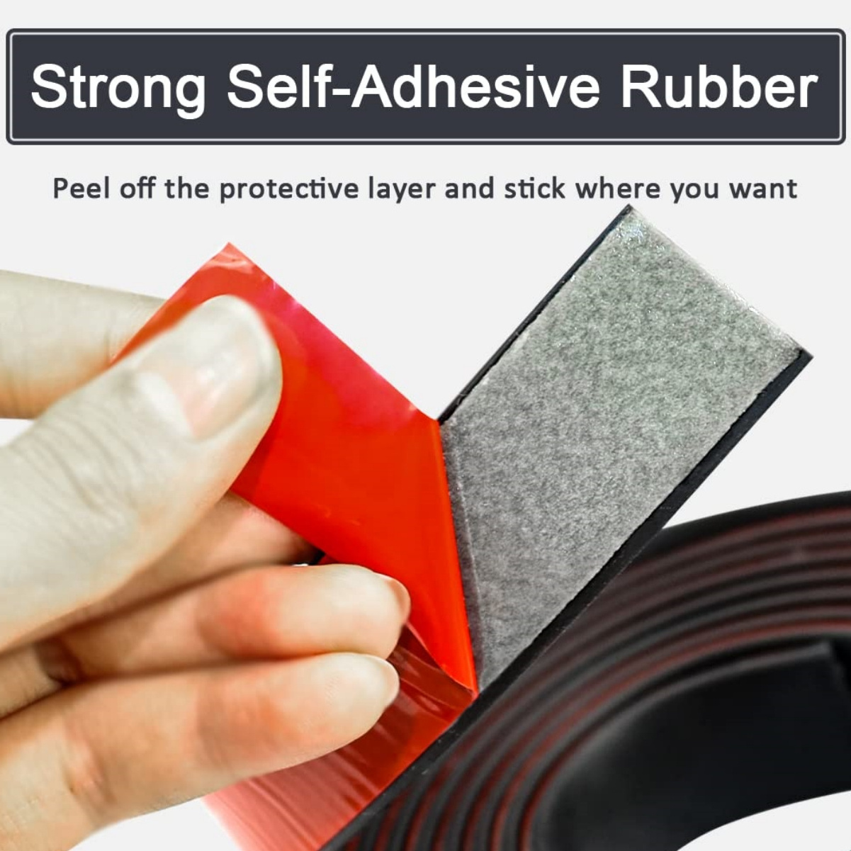 Adhesive Rubber Strips with Adhesive Backing Self Stick Neoprene Solid Rubber Sheets Rolls Strips for Gaskets Pads Seals Crafts