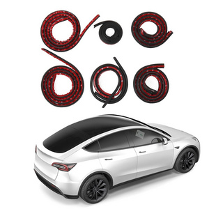 Wholesale Model Y Model 3 Door Seal Kits Soundproof Rubber Weather Draft Seal Strips Wind Noise Reduction Kit 2020-2024