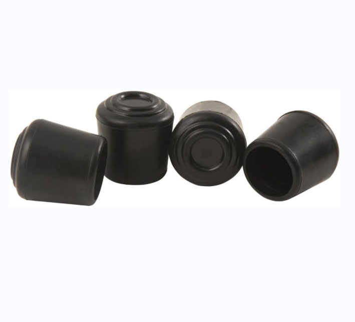 Factory Wholesale Rubber  Chair Leg Tips Caps Non-Slip Rubber Leg Tips 1-inch Black Chair Leg Floor Protectors