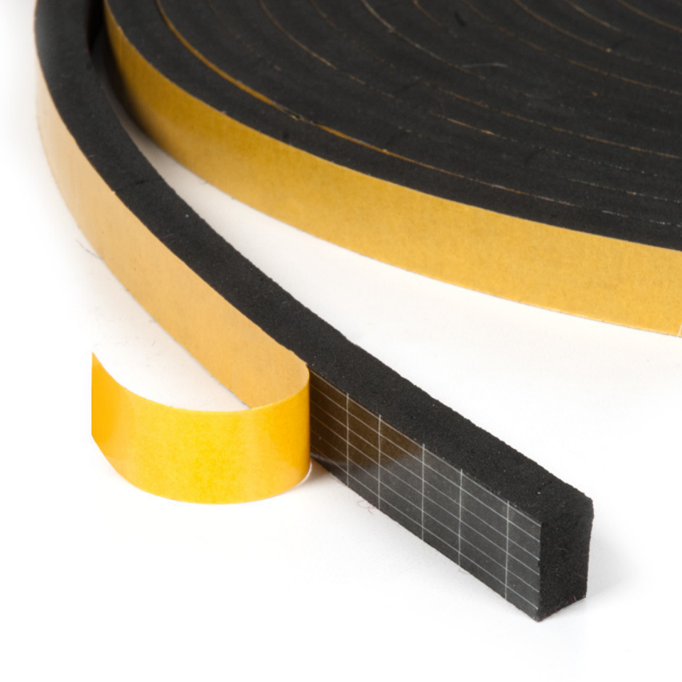 EPDM Foam Self-adhesive Tape Closed Cell Adhesive Sponge Foam Rubber Seal Strip CR Sealing Strips