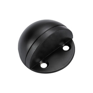 Door Stopper Floor Door Stop for Bottom of Door Black Rubber Bumper No Drilling Doorstop Wall Protector