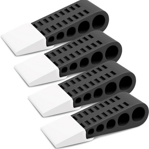 Rubber Door Stoppers for Bottom of Door Door Stop Wedge with Holder Heavy Duty Doorstop