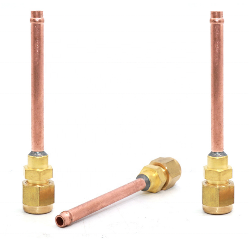 HS-110 High quality brass refrigeration parts air conditioner automobile 1/4 brass pin valve Hongsen charging valve