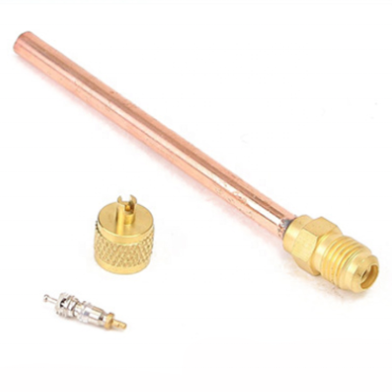 HS-110 High quality brass refrigeration parts air conditioner automobile 1/4 brass pin valve Hongsen charging valve