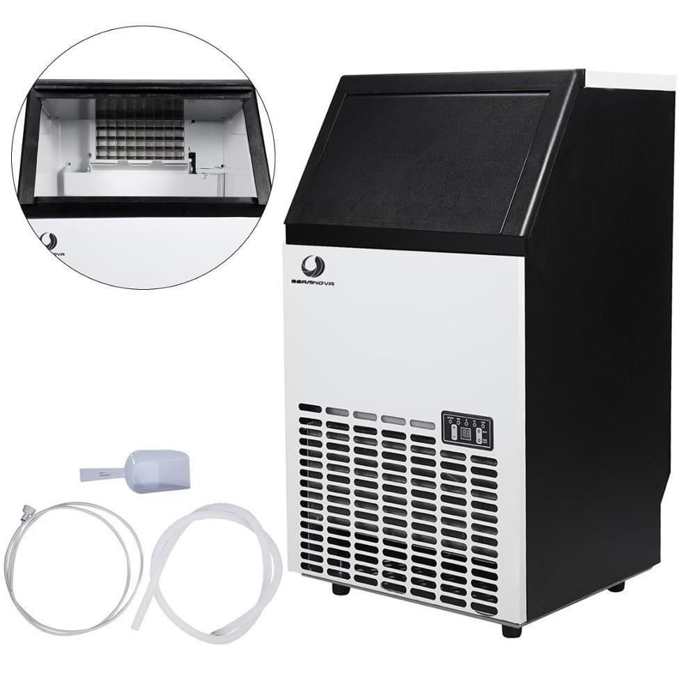 Stainless Steel HZB-60L Commercial Ice Maker Milk Tea Shop 68kg  Fully Automatic Large Cube Ice Block maker Making Machine