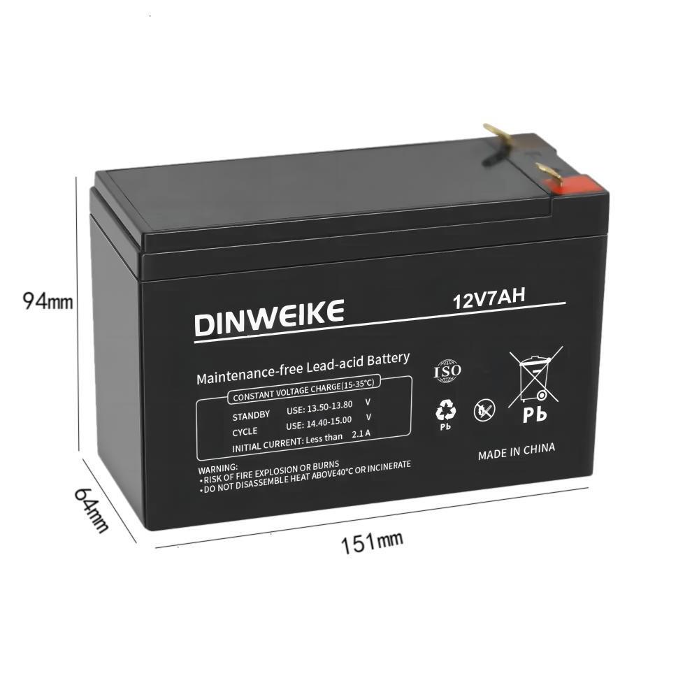 12V 7ah rechargeable battery sealed lead acid battery deep cycle AGM 7/7.2/7.5 ah solar battery for ups