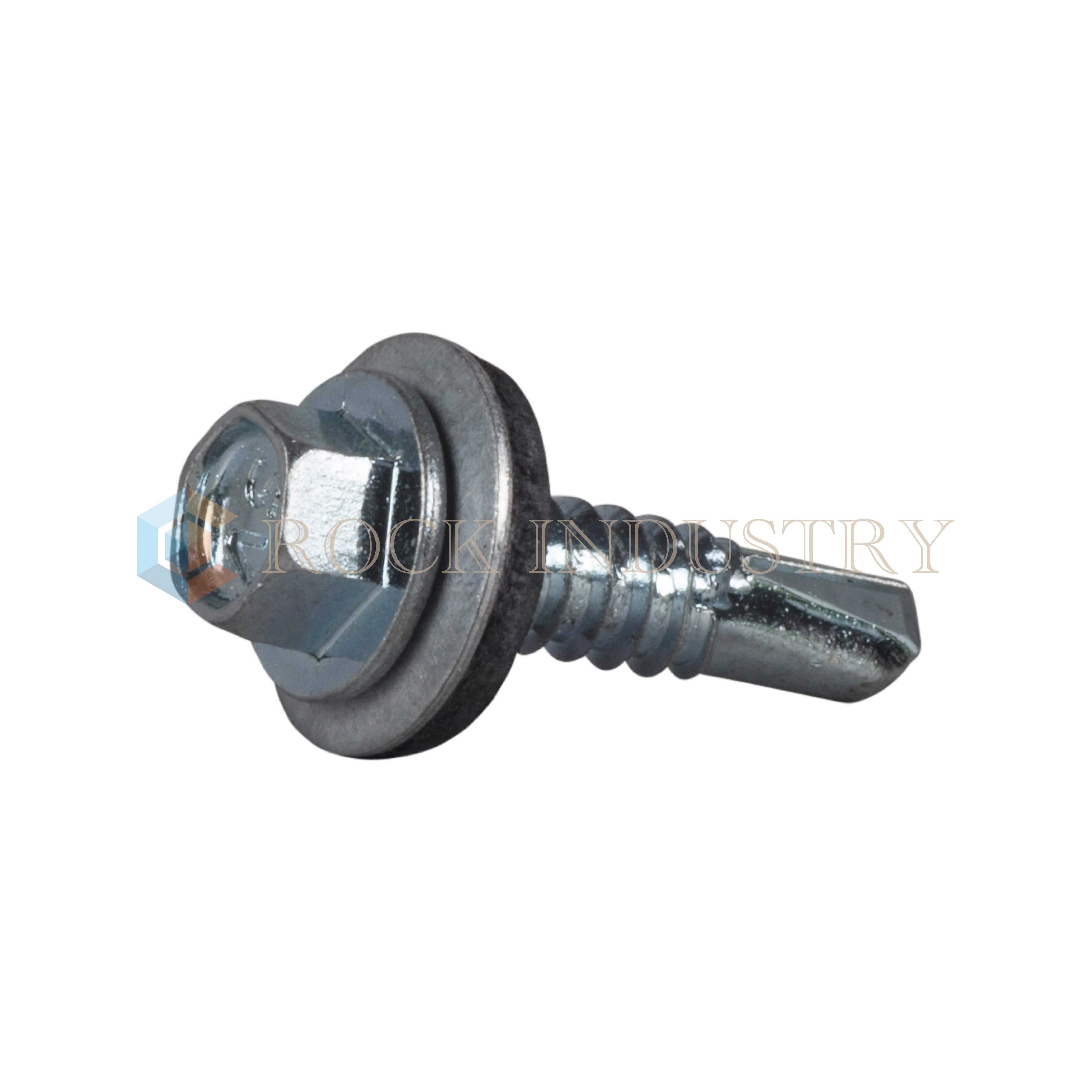 Roofing screw DIN 7504K self-drilling screws indented hex washer head with stainless EPDM washer