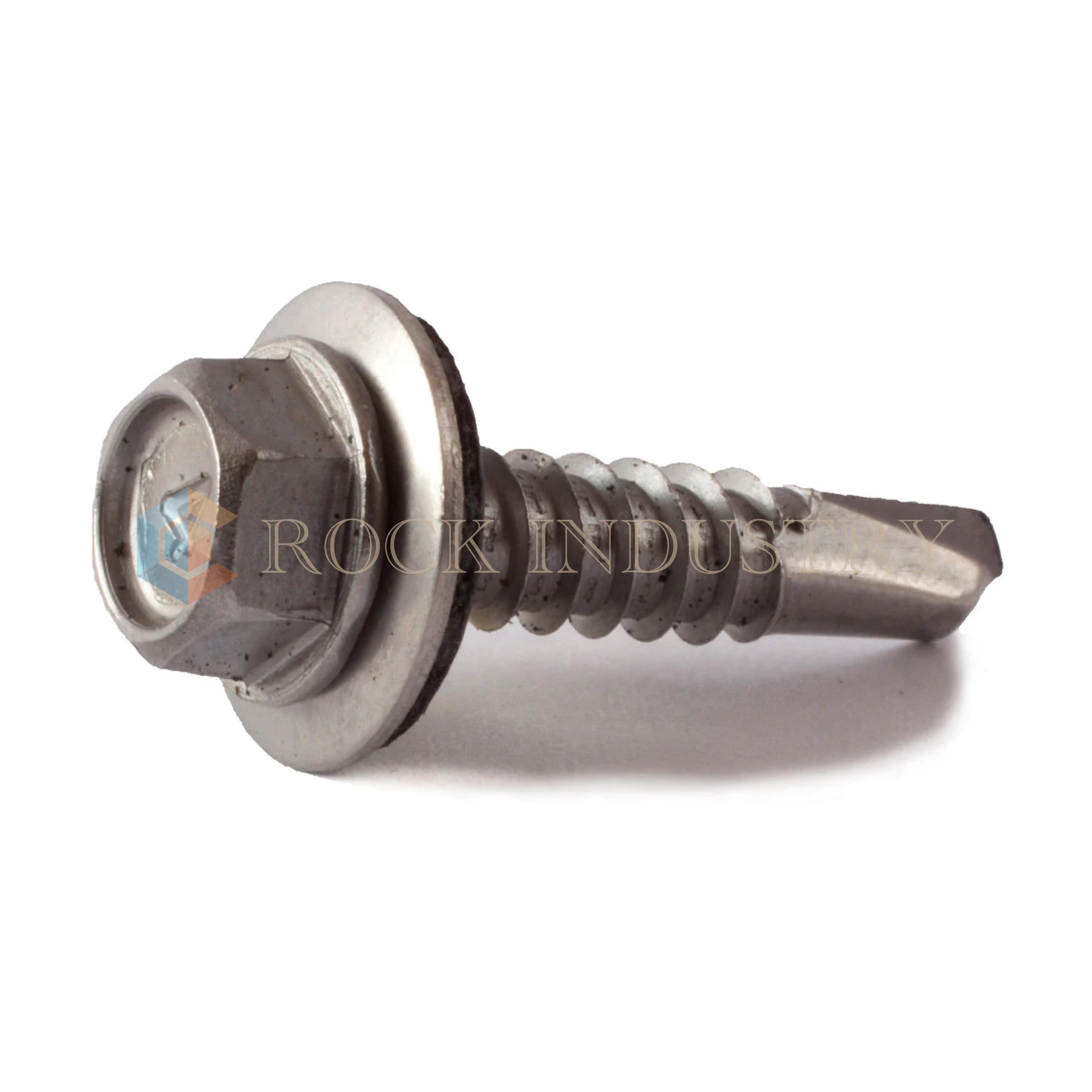 Roofing screw DIN 7504K self-drilling screws indented hex washer head with stainless EPDM washer