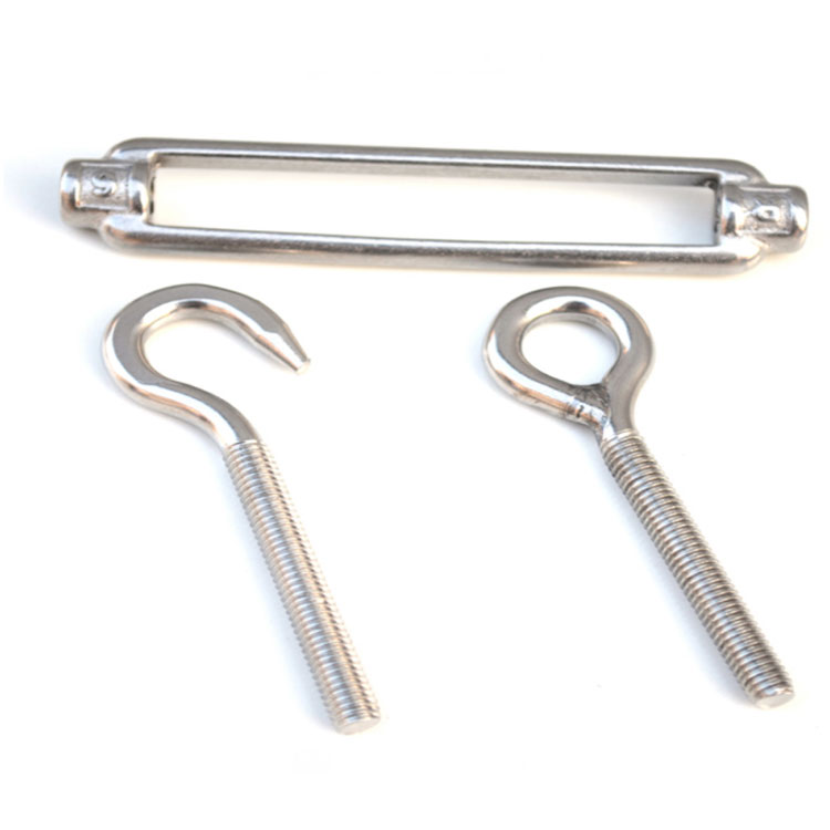 M6-M56 Standard Drop Forged Stainless Steel Din1480 Turnbuckles With Hook And Eye