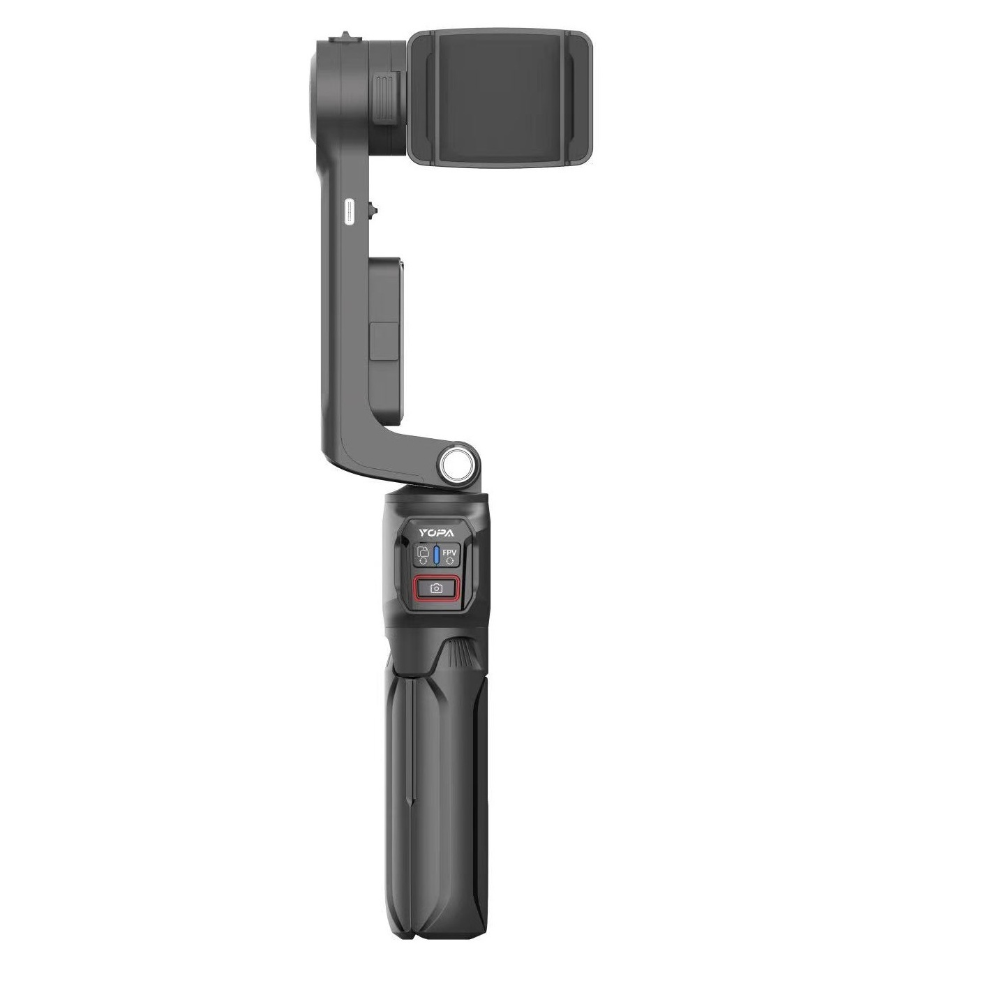 Single axis gimbal supports selfie stick function with tripod and 396mm extension