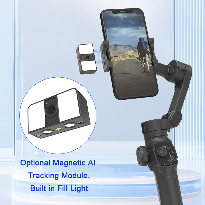 High Quality Auto Gesture Face Tracking Gimbal smooth vlog handheld stabilizer for phone camera