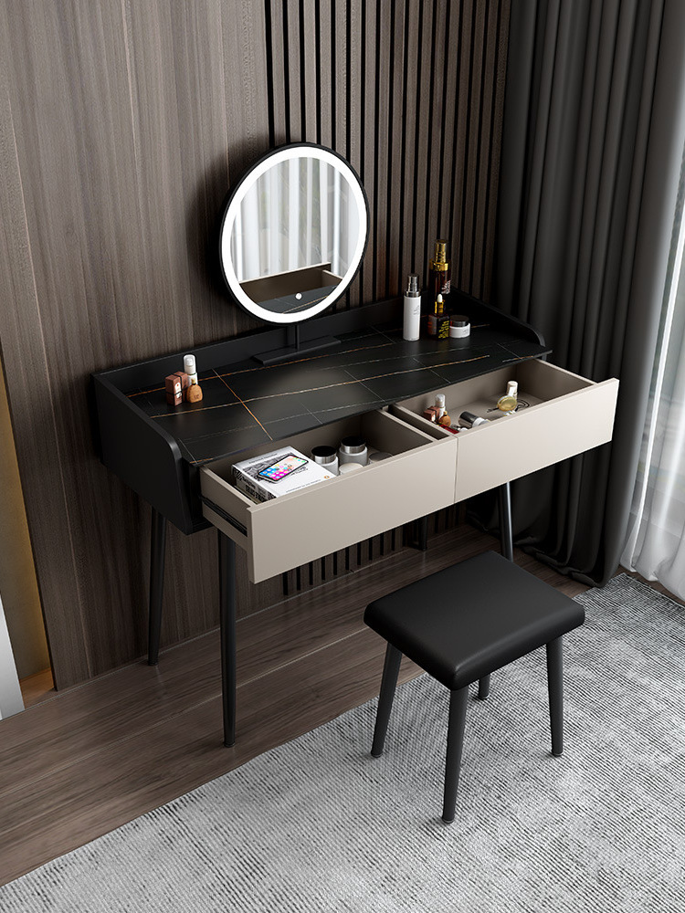 Home bathroom Makeup Dresser with Mirror and Led Lights Vanity Desk Storage Organizer Modern Contemporary Dresser for Bedroom