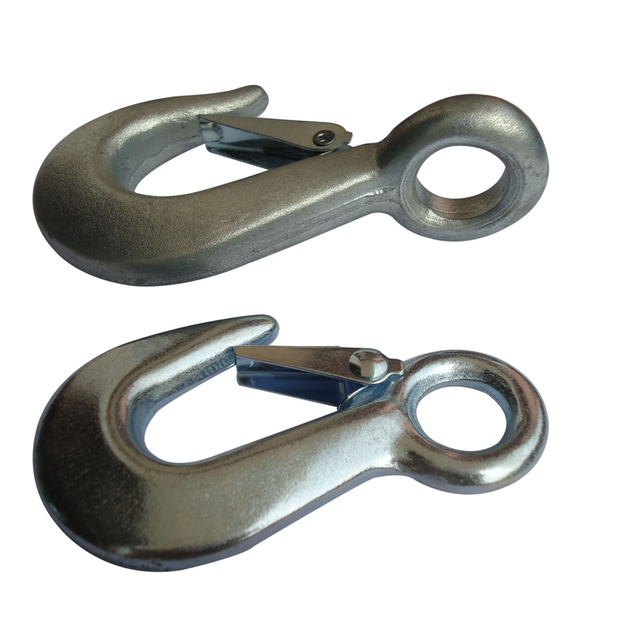 RY Heavy Duty Galvanized Forged Hook Forged Alloy Steel Eye Sling Hoist Hook with Safety Latch